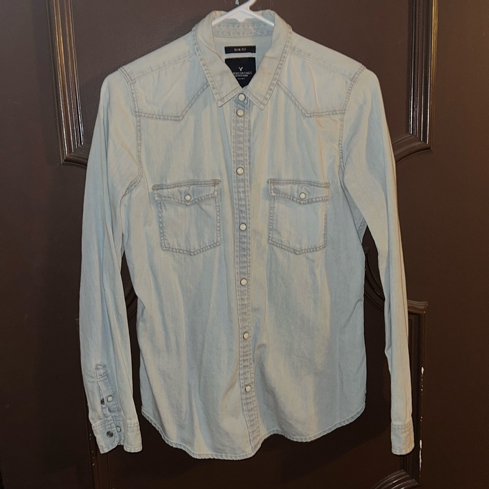 Slim Fit Denim Botton Up